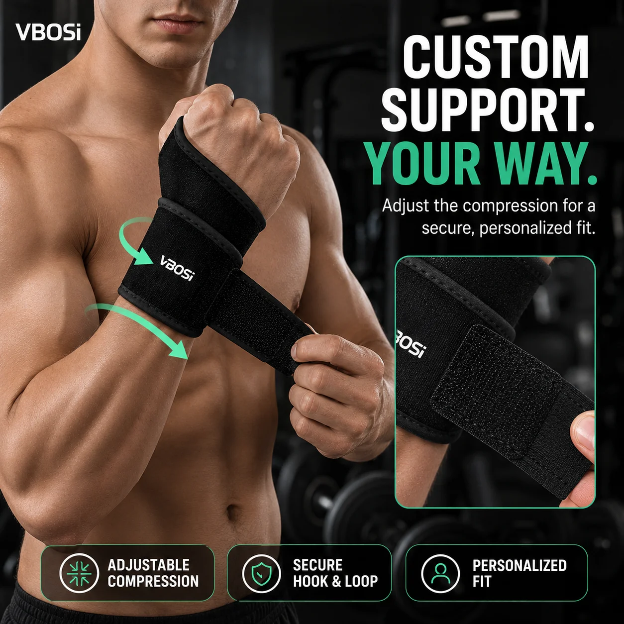 Supporto per Polso Regolabile  - Wrist Wraps Weightlifting Support recensione e prezzo